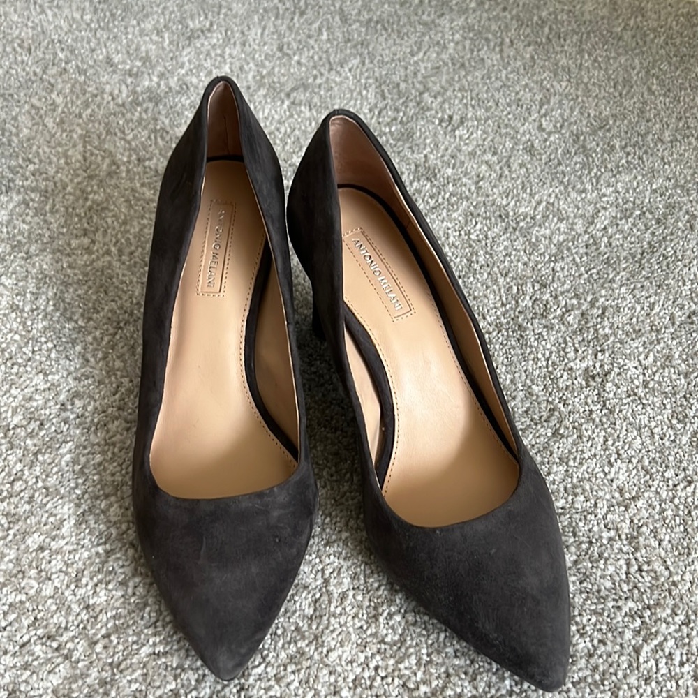 Dark grey suede heels. Never worn. Perfect condition. Beautiful!